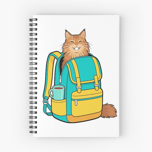 Item preview, Cute Orange Maine Coon Peeking Out of a School Backpack | Back to School Sticker designed and sold by OksArtStudio.