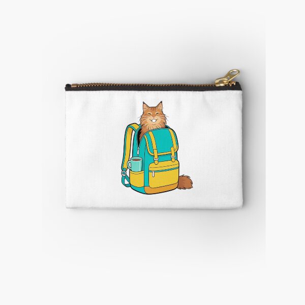 Item preview, Cute Orange Maine Coon Peeking Out of a School Backpack | Back to School Sticker designed and sold by OksArtStudio.