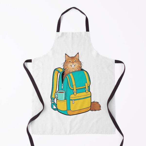 Item preview, Cute Orange Maine Coon Peeking Out of a School Backpack | Back to School Sticker designed and sold by OksArtStudio.