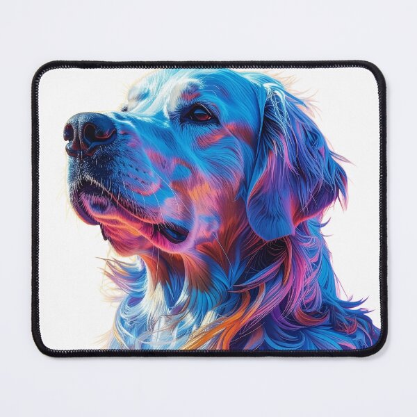 Item preview, Golden retriever profile flowing coat vivid pop art dog design tee for proud retriever owners designed and sold by icemanphotos.