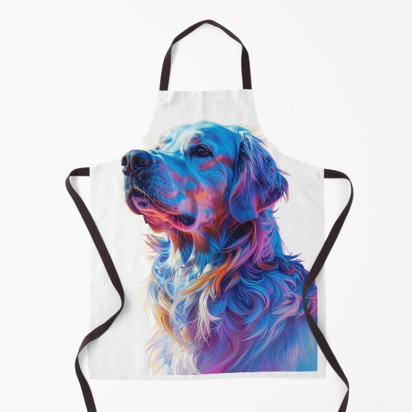 Item preview, Golden retriever profile flowing coat vivid pop art dog design tee for proud retriever owners designed and sold by icemanphotos.
