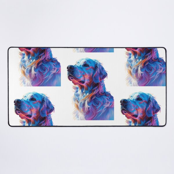 Item preview, Golden retriever profile flowing coat vivid pop art dog design tee for proud retriever owners designed and sold by icemanphotos.