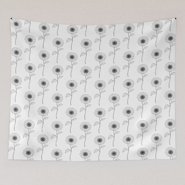 Item preview, Sunflower in minimalist line art designed and sold by Side Quest Co..