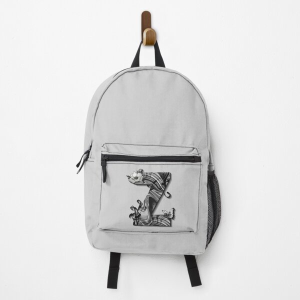 Item preview, Letter Z Botanical Monogram black and white liquid marble designed and sold by iRenza.