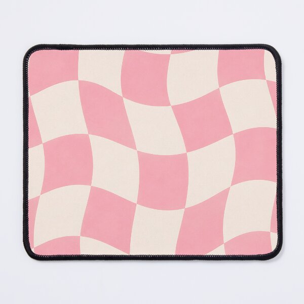Item preview, Wavy Checkerboard Pattern Pink Cream Retro Groovy Abstract Home Decor designed and sold by Aureva Arts Shop.