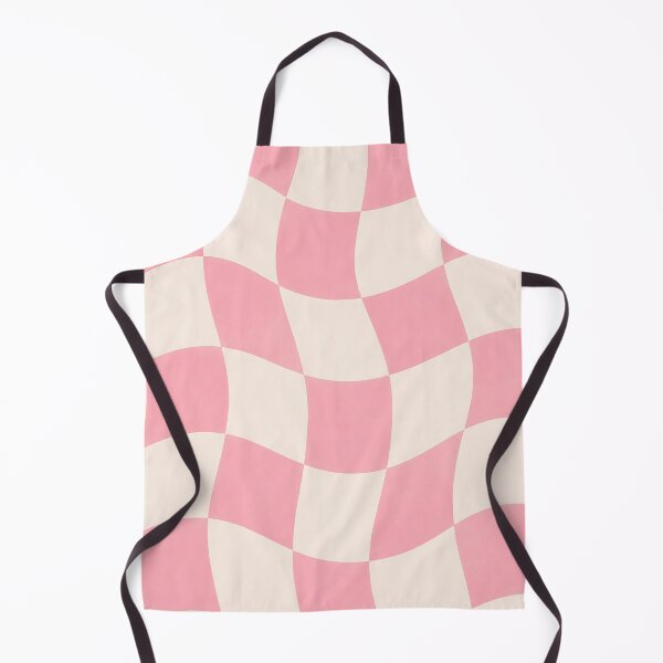 Item preview, Wavy Checkerboard Pattern Pink Cream Retro Groovy Abstract Home Decor designed and sold by Aureva Arts Shop.