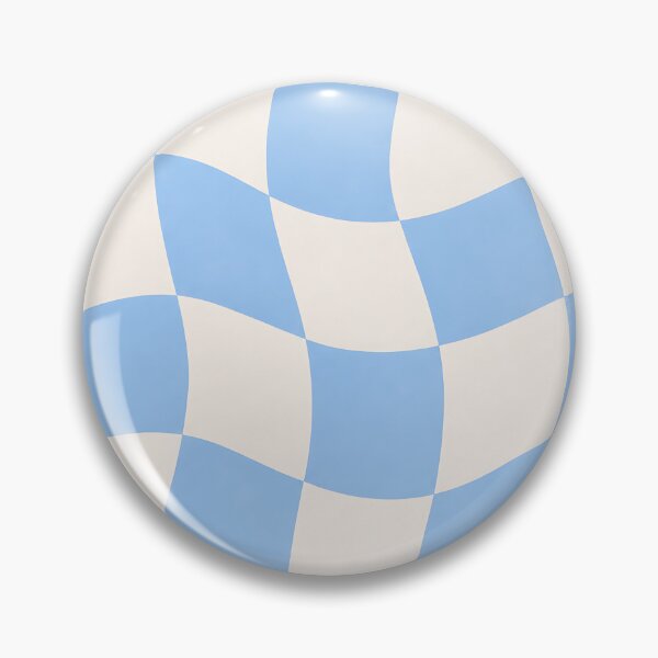 Item preview, Wavy Blue Checkerboard Retro Pattern Design designed and sold by Aureva Arts Shop.