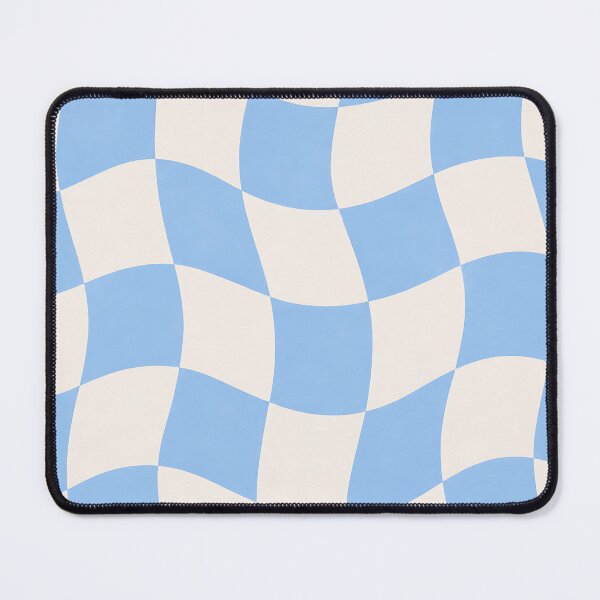 Item preview, Wavy Blue Checkerboard Retro Pattern Design designed and sold by Aureva Arts Shop.