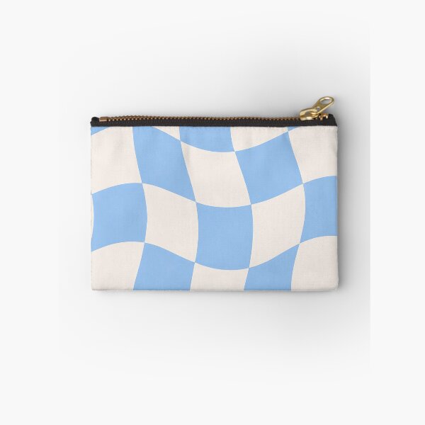 Item preview, Wavy Blue Checkerboard Retro Pattern Design designed and sold by Aureva Arts Shop.