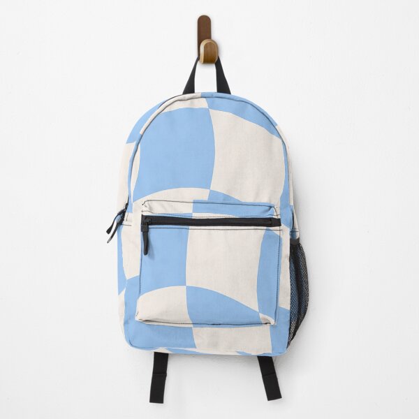 Item preview, Wavy Blue Checkerboard Retro Pattern Design designed and sold by Aureva Arts Shop.