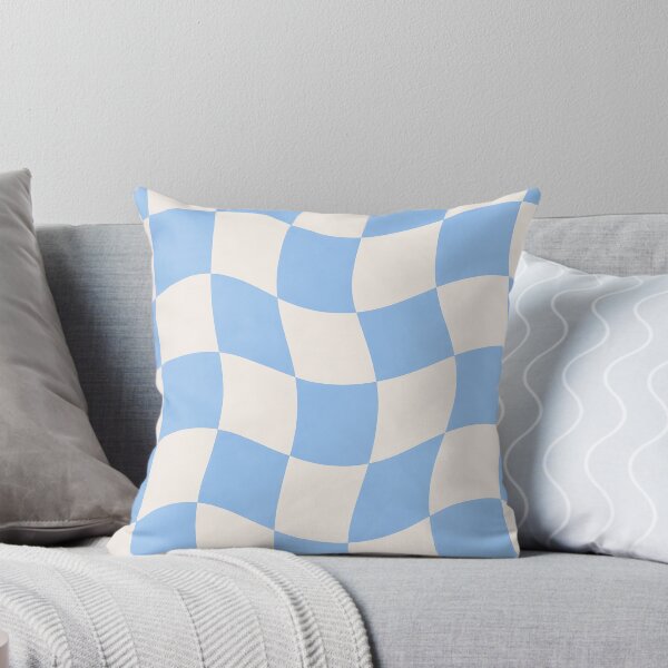 Item preview, Wavy Blue Checkerboard Retro Pattern Design designed and sold by Aureva Arts Shop.