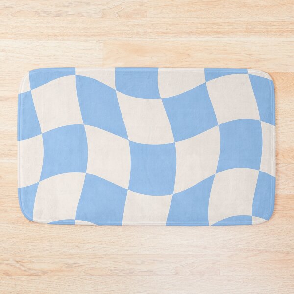 Item preview, Wavy Blue Checkerboard Retro Pattern Design designed and sold by Aureva Arts Shop.