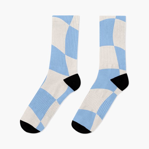 Item preview, Wavy Blue Checkerboard Retro Pattern Design designed and sold by Aureva Arts Shop.