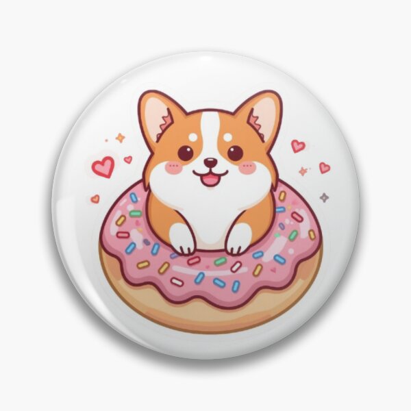 Item preview, Kawaii Corgi in Donut Sticker | Cute Dog Lover Gift designed and sold by Stylestickers55.