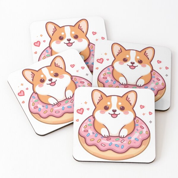 Item preview, Kawaii Corgi in Donut Sticker | Cute Dog Lover Gift designed and sold by Stylestickers55.