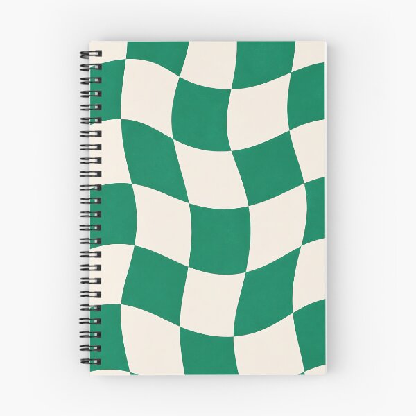 Item preview, Wavy Checkerboard Pattern Green and Cream — Retro Groovy Abstract Art designed and sold by Aureva Arts Shop.