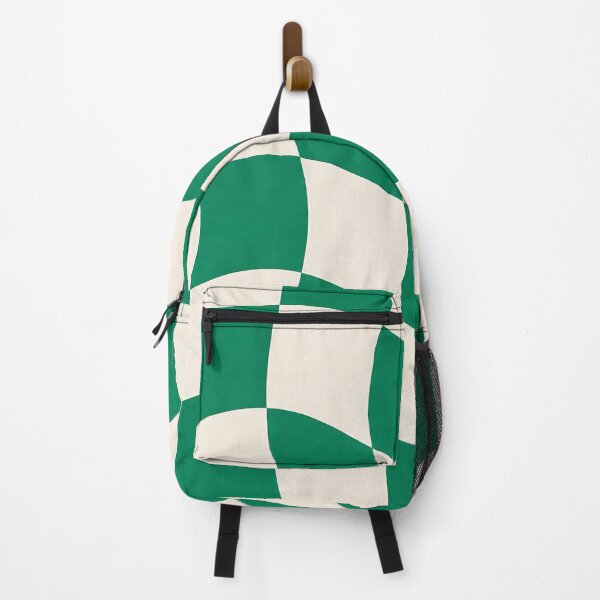 Item preview, Wavy Checkerboard Pattern Green and Cream — Retro Groovy Abstract Art designed and sold by Aureva Arts Shop.