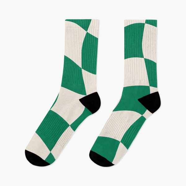 Item preview, Wavy Checkerboard Pattern Green and Cream — Retro Groovy Abstract Art designed and sold by Aureva Arts Shop.