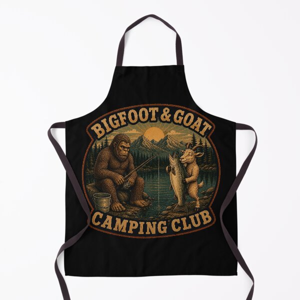 Item preview, Bigfoot & Goat Camping Club – Fishing Club designed and sold by NicheBloom.