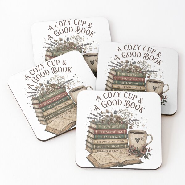 Item preview, Cozy Cup and a Good Book Cottagecore Aesthetic designed and sold by sanorastyle.