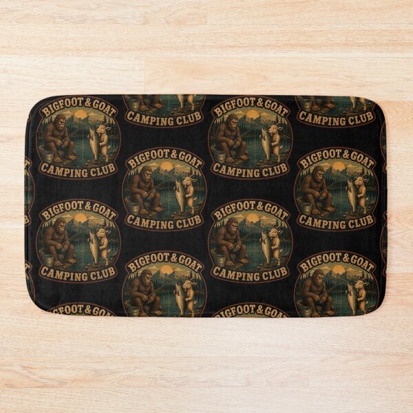 Item preview, Bigfoot & Goat Camping Club – Fishing Club designed and sold by NicheBloom.