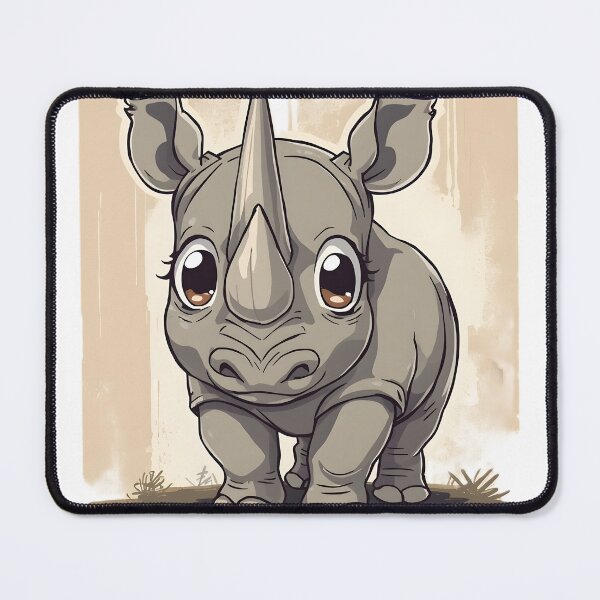Item preview, Cute Kawaii Baby Rhinoceros Sticker | Adorable Cartoon Rhino Safari Animal Illustration designed and sold by dreamz-world.