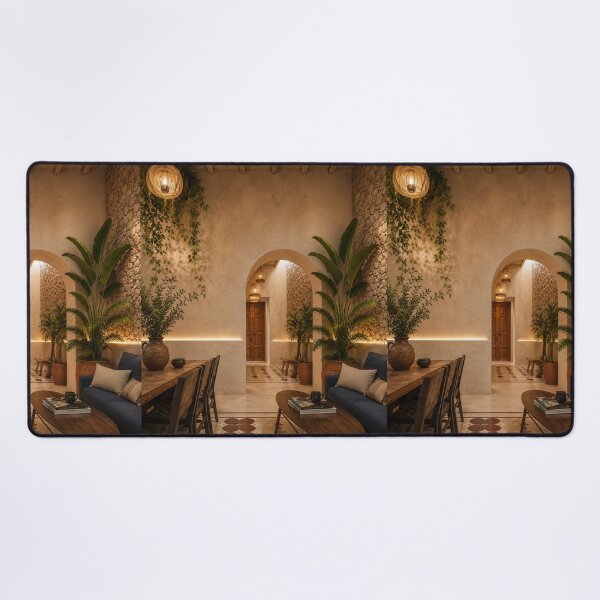 Item preview, Timeless Mexican Hacienda Interior With Plants designed and sold by fatydesignspace.