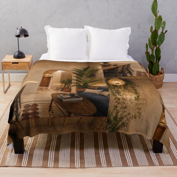 Item preview, Timeless Mexican Hacienda Interior With Plants designed and sold by fatydesignspace.