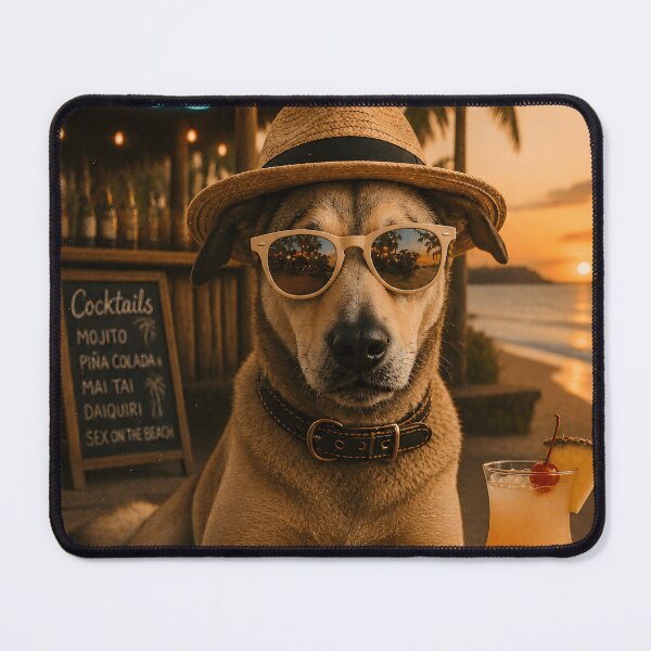 Item preview, Funny Beach Dog Wall Art designed and sold by LinaDesign Store.