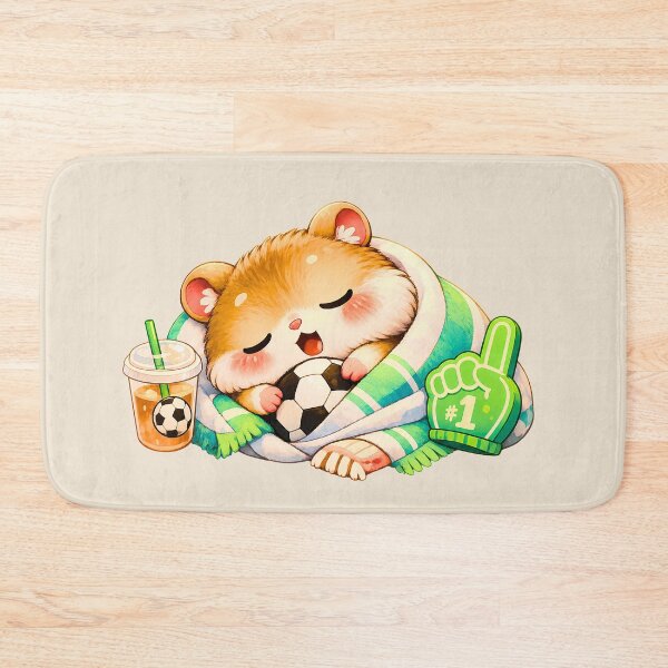 Item preview, Sleepy Match Hamster ?⚽ Cute Football Fan Design designed and sold by Pick'n Quick.