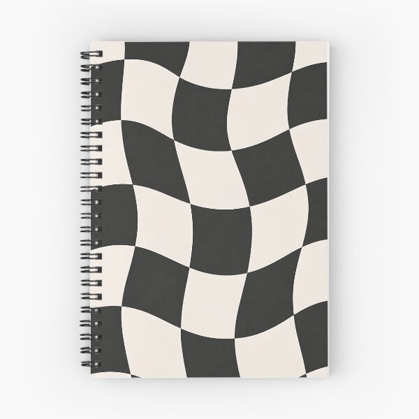 Item preview, Wavy Checkerboard Black and Cream Pattern designed and sold by Aureva Arts Shop.