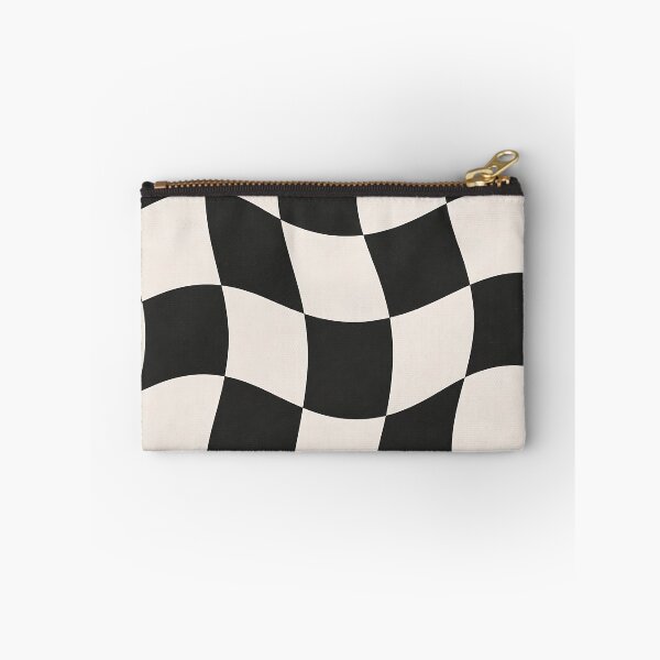 Item preview, Wavy Checkerboard Black and Cream Pattern designed and sold by Aureva Arts Shop.