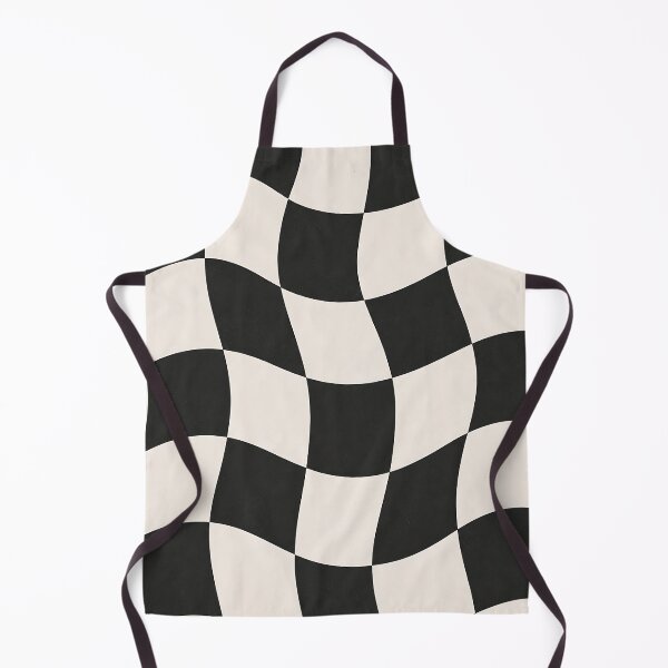 Item preview, Wavy Checkerboard Black and Cream Pattern designed and sold by Aureva Arts Shop.