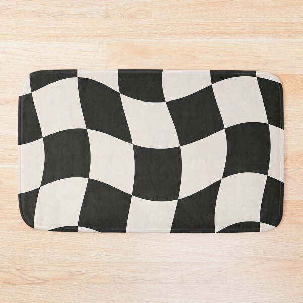 Item preview, Wavy Checkerboard Black and Cream Pattern designed and sold by Aureva Arts Shop.