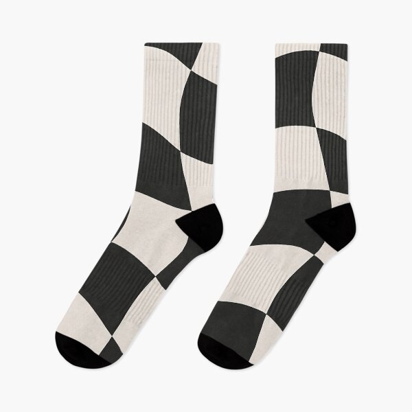Item preview, Wavy Checkerboard Black and Cream Pattern designed and sold by Aureva Arts Shop.