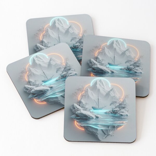 Item preview, Serene Voyage: The Enchantment of a Sailing Ship Amidst Dreamlike Mountains A Dreamy Reflection of Nature designed and sold by Matt_Smith.