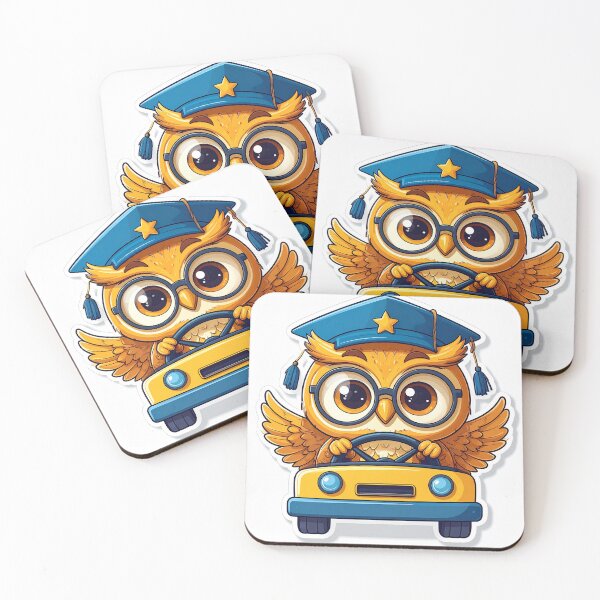 Item preview, Cute Owl Driving a School Bus | Back to School Sticker designed and sold by OksArtStudio.