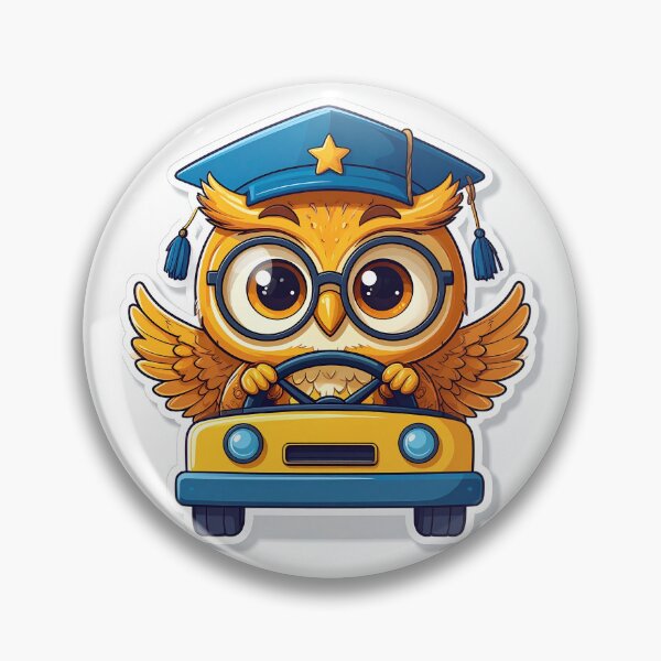 Item preview, Cute Owl Driving a School Bus | Back to School Sticker designed and sold by OksArtStudio.