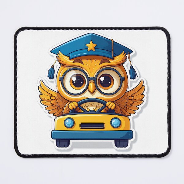 Item preview, Cute Owl Driving a School Bus | Back to School Sticker designed and sold by OksArtStudio.