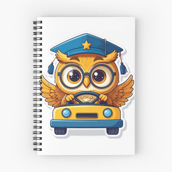 Item preview, Cute Owl Driving a School Bus | Back to School Sticker designed and sold by OksArtStudio.