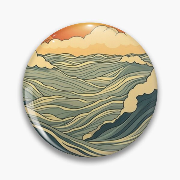Item preview, Retro Ocean Waves Sunset – Vintage Sun Rays Surf Art Aesthetic Design designed and sold by hyper retro.