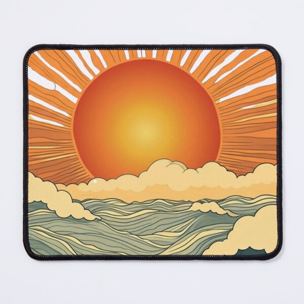 Item preview, Retro Ocean Waves Sunset – Vintage Sun Rays Surf Art Aesthetic Design designed and sold by hyper retro.