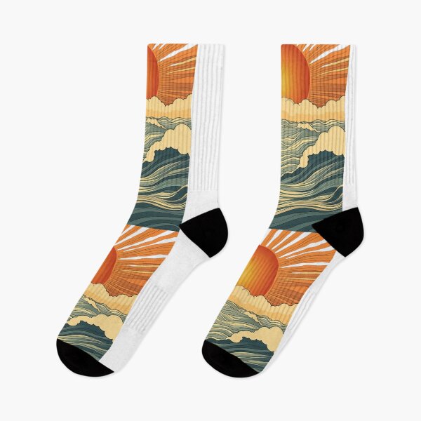 Item preview, Retro Ocean Waves Sunset – Vintage Sun Rays Surf Art Aesthetic Design designed and sold by hyper retro.