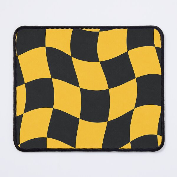 Item preview, Abstract Wavy Black and Gold Checkered Pattern designed and sold by Aureva Arts Shop.
