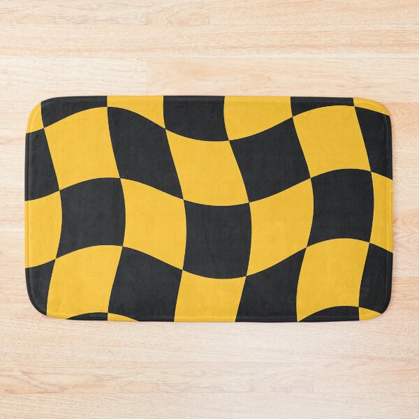 Item preview, Abstract Wavy Black and Gold Checkered Pattern designed and sold by Aureva Arts Shop.