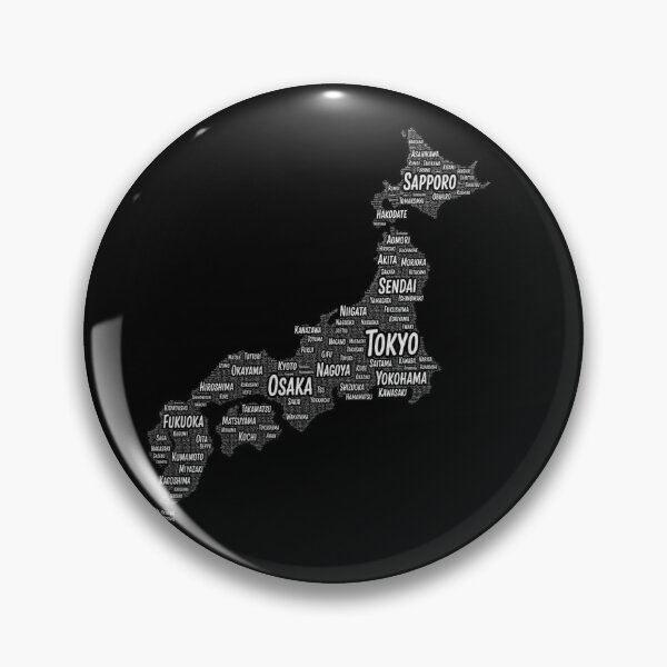 Item preview, Japan Cities Typographic Map  designed and sold by layalistoresa.