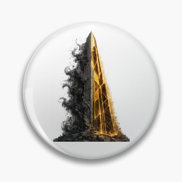 Item preview, The Vigilant Obelisk - Minimalist Geometric Art designed and sold by SAALX Art.
