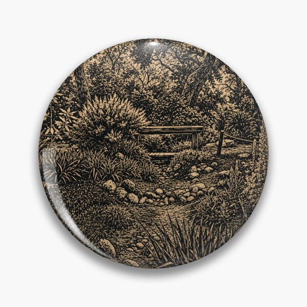 Item preview, Garden Bridge | Botanical Linocut designed and sold by Linoluca.