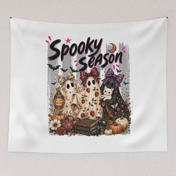 Item preview, Spooky Season Cute Ghosts and Pumpkins designed and sold by NightSpell.
