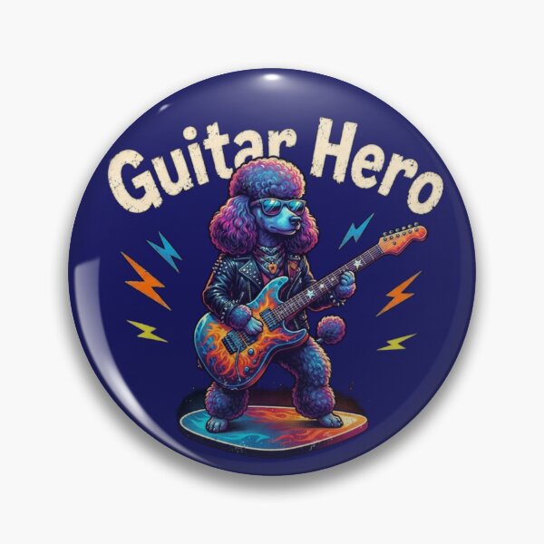 Item preview, Guitar Hero, Poodle Dog Playing on Electric Guitar designed and sold by Evelashop.